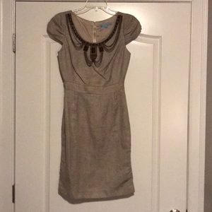 Antonio Melani beige dress with beaded neckline, 6